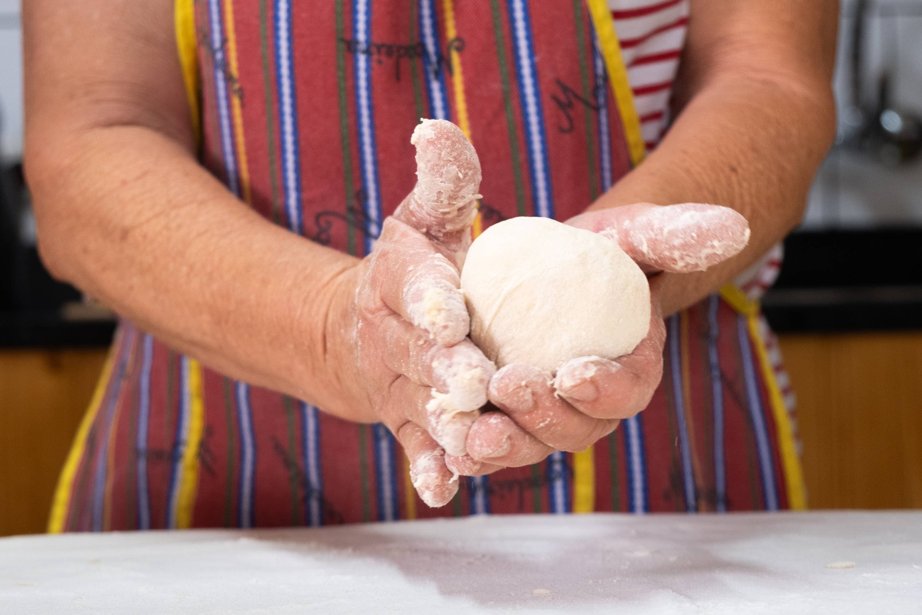 Fresh Bolo do Caco being prepared at Casa da Nati.